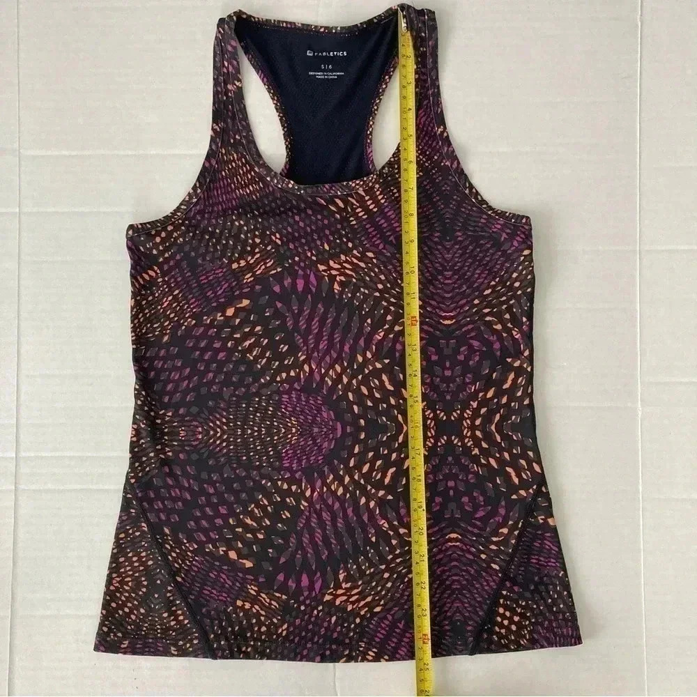 FABLETICS Leon Racerback Abstract Print Tank‎ Top Small - Picture 5 of 7